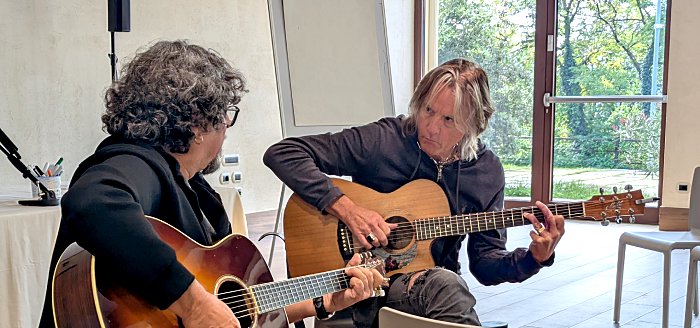 Dan Navarro and Matt Backer at Song Camp Europe 2025